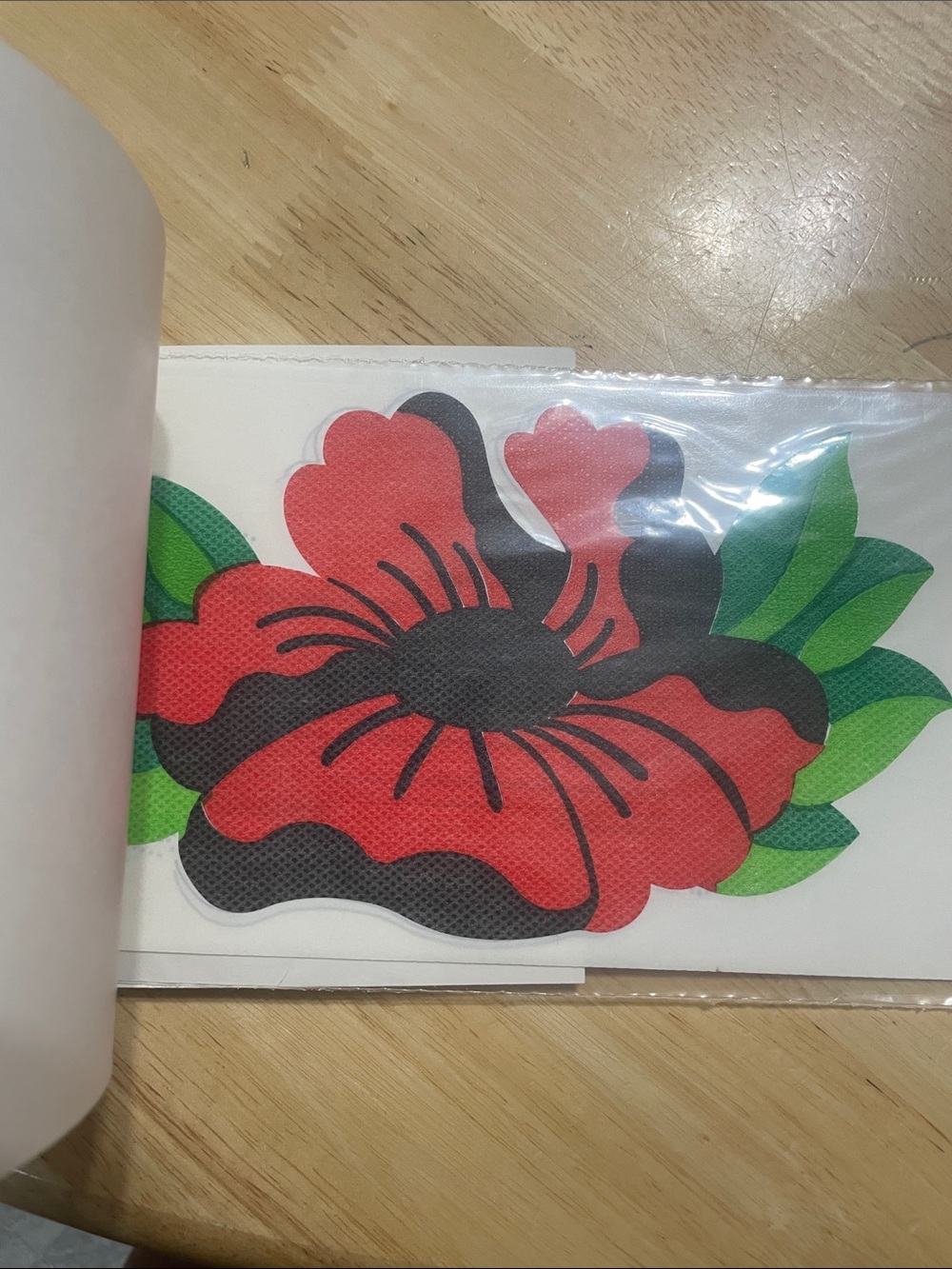 Red Floral  with Green Leaves Nipple covers